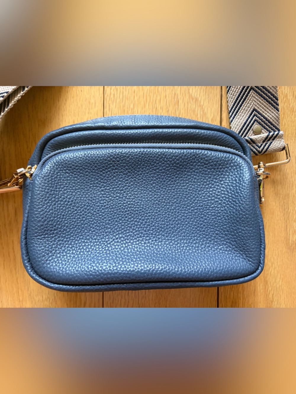 Pom Pom London Mayfair Bag Slate Blue - Picture 5 of 5